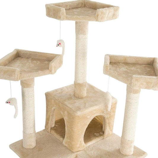 מתקן גירוד ענק מפואר לחתולים בעל 5 קומות - Feed My Pet - פריקפוא