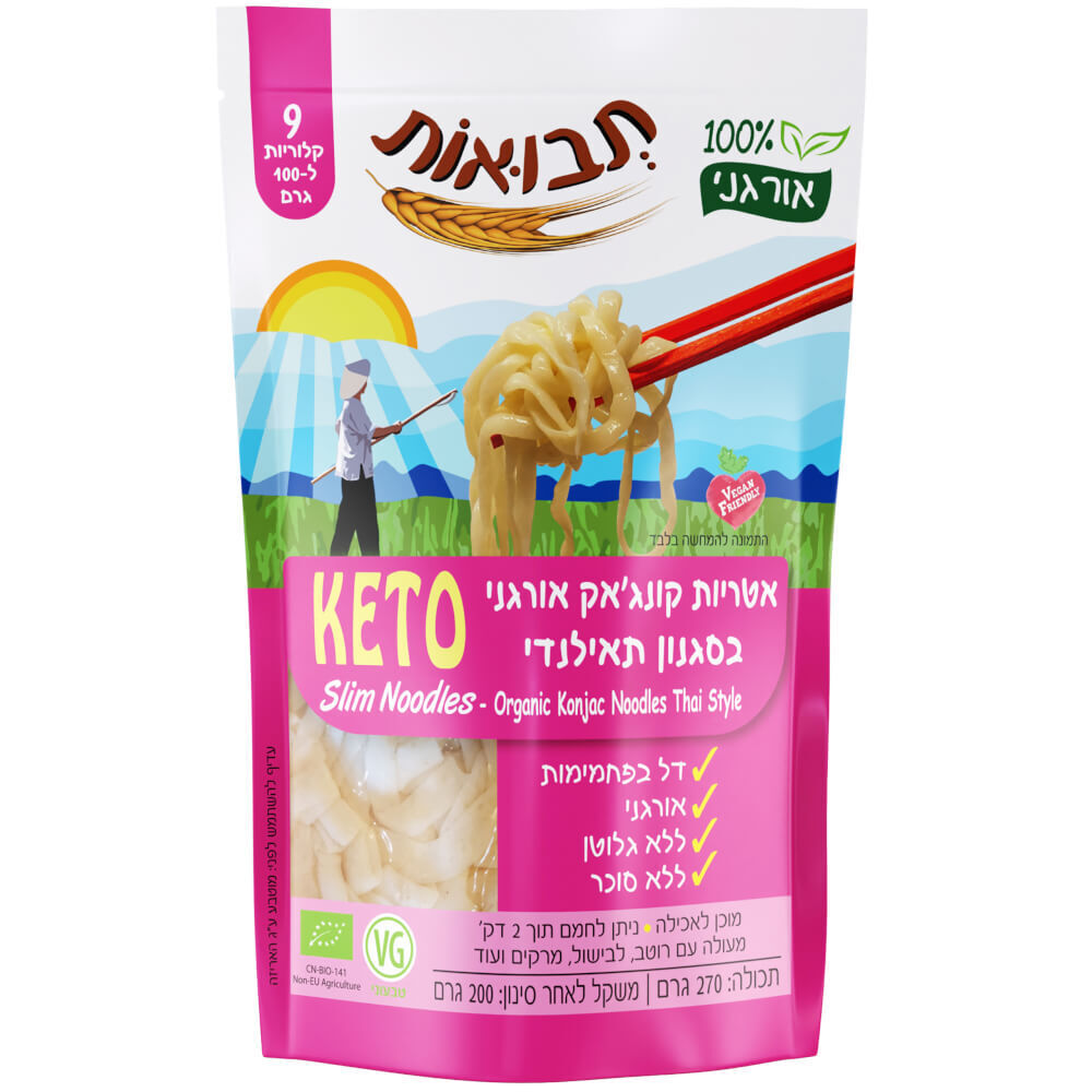 אטריות קונג'אק אורגני בסגנון תאילנדי - תבואות - פריקפוא