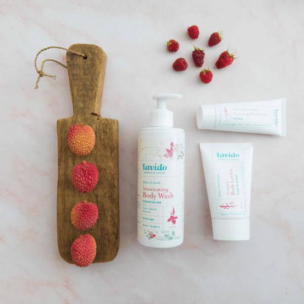 קרם גוף ארומתרפי - פטשולי, וניל, חמאת שיאה וחוחובה | לבידו - Lavido - פריקפוא