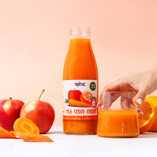 מיץ תפוח תפוז גזר אורגני - גרופר - פריקפוא