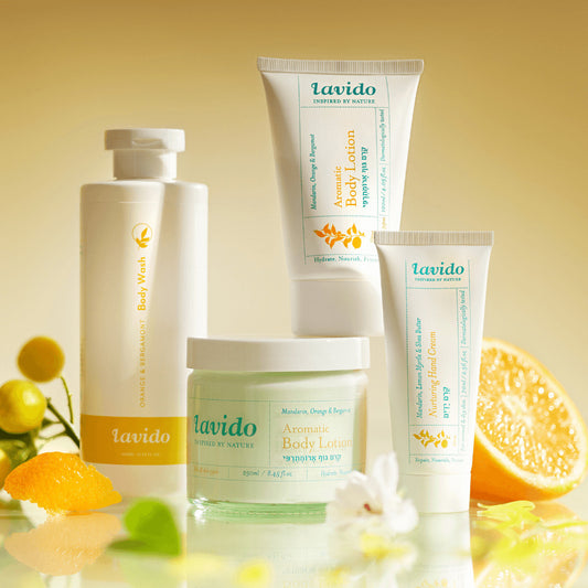 סבון גוף ארומתרפי - פרחי הדרים ברגמוט, ומנדרינה | לבידו - Lavido - פריקפוא