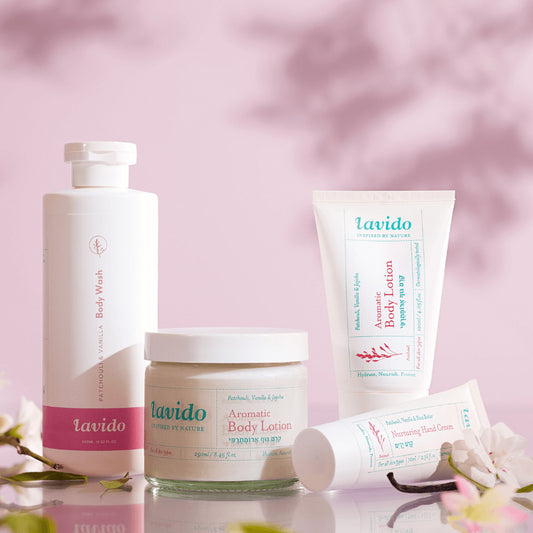 סבון גוף ארומתרפי - פטשולי וניל | לבידו - Lavido - פריקפוא