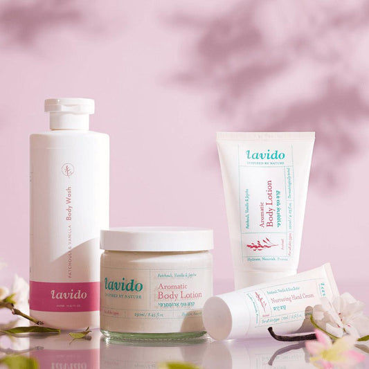סבון גוף ארומתרפי - פטשולי וניל | לבידו - Lavido - פריקפוא