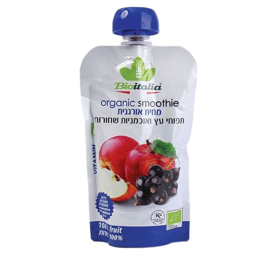 מחית אורגנית תפוחי עץ ואוכמניות שחורות | ביו איטליה - 6 יחידות - Bioitalia - פריקפוא