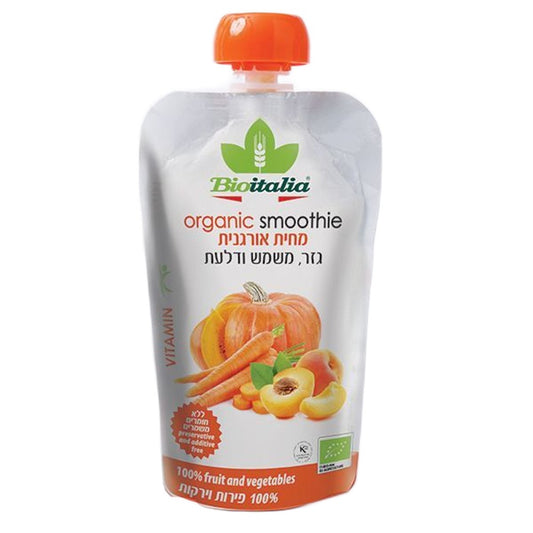 מחית אורגנית גזר, משמש ודלעת | ביו איטליה - 6 יחידות - Bioitalia - פריקפוא