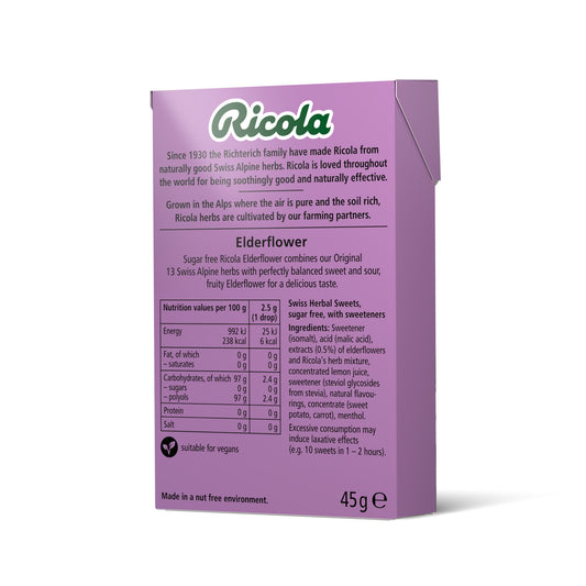 סוכריות ללא סוכר בטעם צמחים וסמבוק | ריקולה - Ricola - פריקפוא