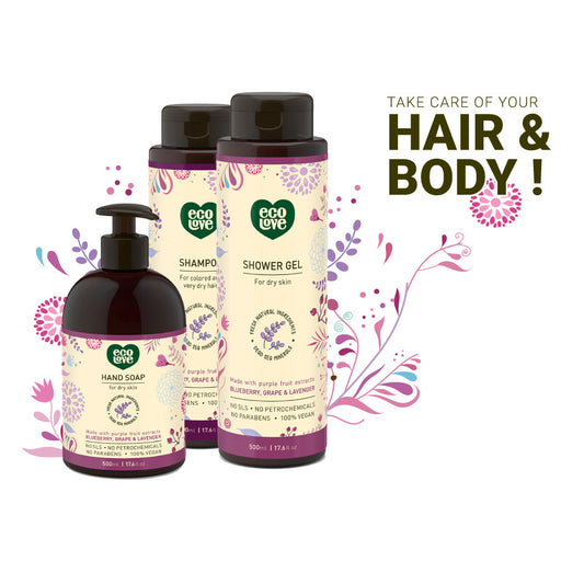 סבון ידיים לעור יבש - סגול | אקולאב - ecoLove - פריקפוא