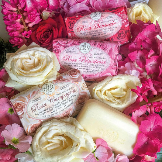מארז סבונים טבעיים וורדים Le Rose - שלישייה | נסטי דנטה - Nesti Dante - פריקפוא