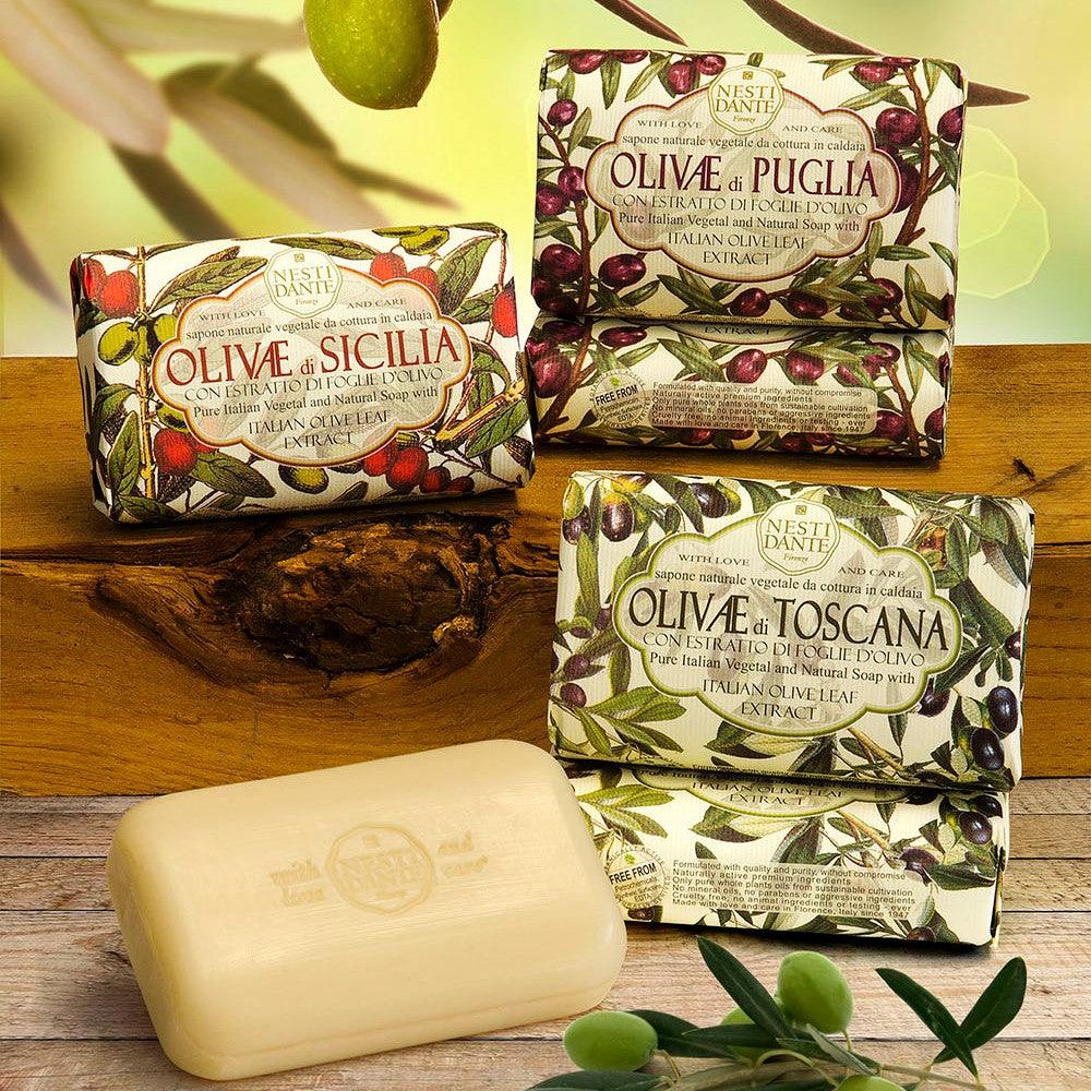 מארז סבונים טבעיים עלי זית Olivae - שלישייה | נסטי דנטה - Nesti Dante - פריקפוא