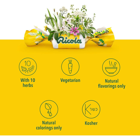 סוכריות קשות בטעם צמחים עם מיצוי צמחים | ריקולה - Ricola - פריקפוא