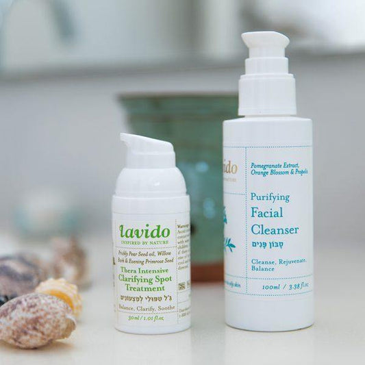 ג’ל טיפולי לפצעונים לפנים - סברס, ערבה ונר הלילה | לבידו - Lavido - פריקפוא