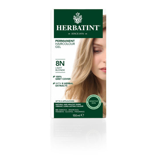 צבע טבעי לשיער גוון חום מוזהב בהיר 8N | הרבטינט - Herbatint - פריקפוא