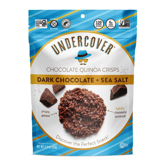 חטיף קינואה מצופה שוקולד מריר ומלח ים - Undercover - פריקפוא