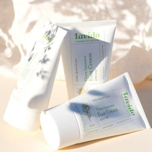 קרם רגליים טיפולי ™GreenAid - אכילאה, הדס ועץ התה | לבידו - Lavido - פריקפוא