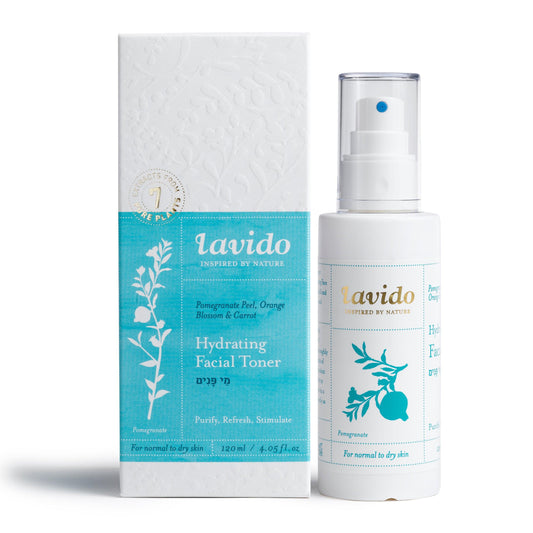 מי פנים לעור רגיל עד יבש - מיצוי רימון, ניצת התפוז וגזר | לבידו