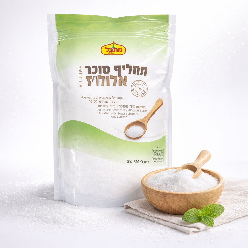אלולוז - ממתיק טבעי - הסוכר החדש 800 גרם - מתבל - פריקפוא