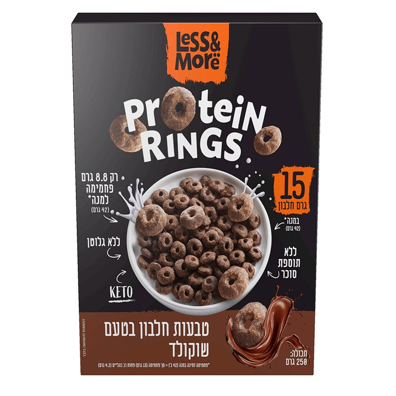 טבעות בוקר חלבון בטעם שוקולד | לס איז מור-Less & More-פריקפוא