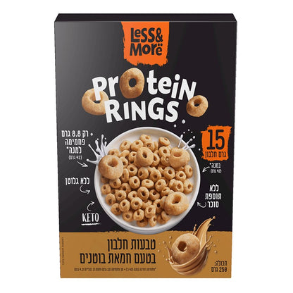 טבעות בוקר חלבון בטעם חמאת בוטנים | לס איז מור - Less & More - פריקפוא