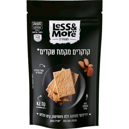 קרקרים קיטו מקמח שקדים | לס איז מור - Less & More - פריקפוא