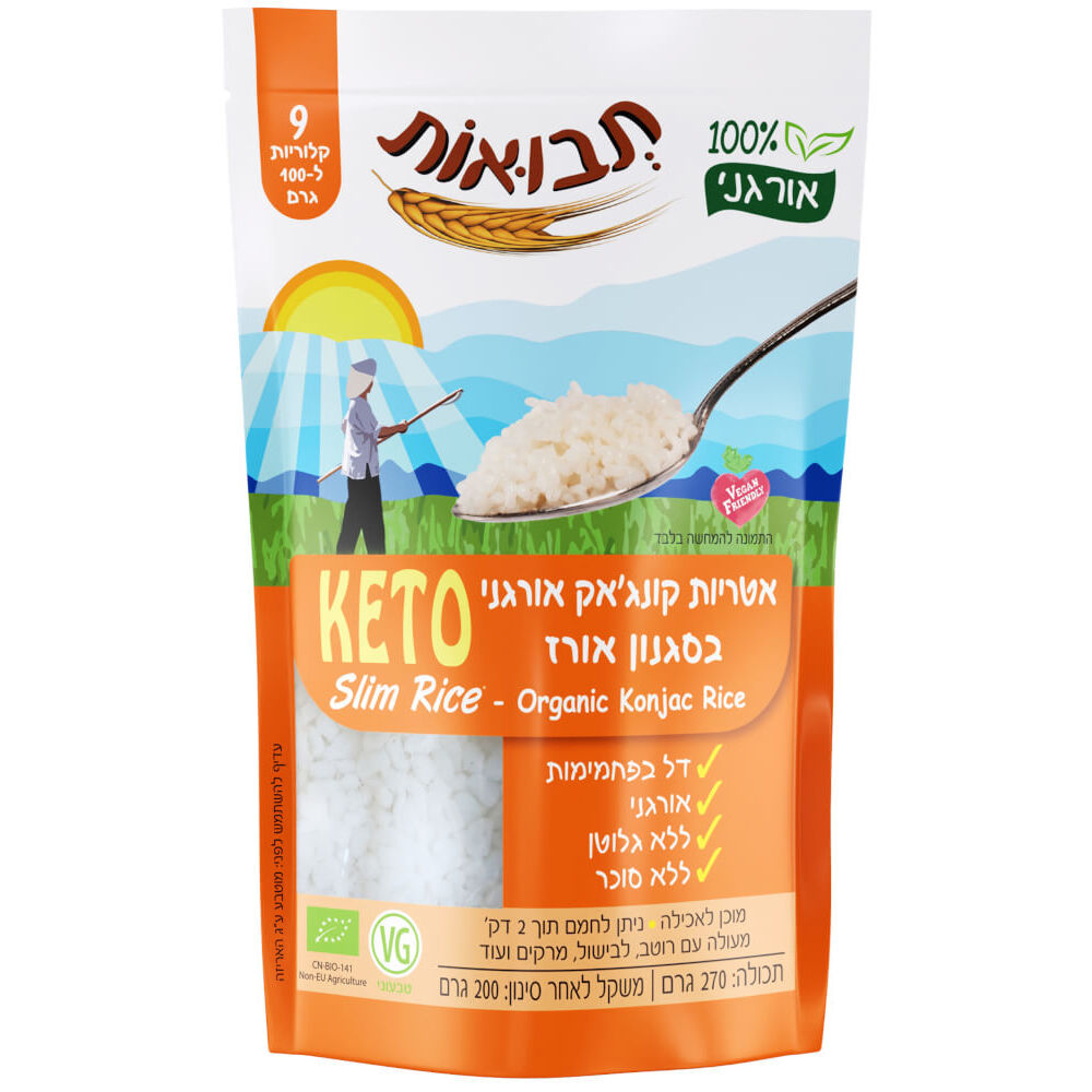 אטריות קונג'אק אורגני בסגנון אורז - תבואות - פריקפוא