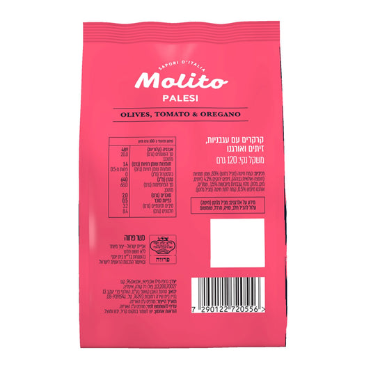 קרקרים עם עגבניות ,זיתים ואורגנו | מוליטו-Molito-פריקפוא