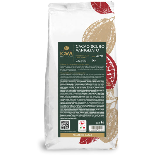 אבקת קקאו הולנדית 22-24% וניל כהה