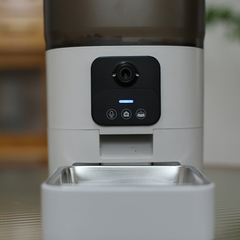 מתקן האכלה אוטומטי לחיות מחמד עם מצלמה וחיבור לאפליקציה - Feed My Pet - פריקפוא