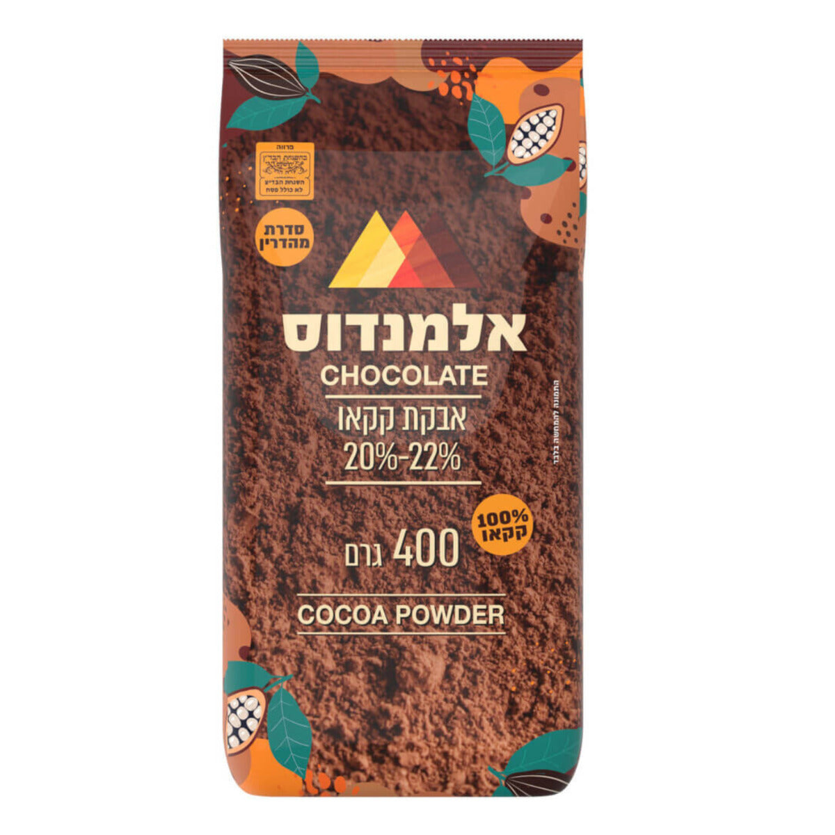 אבקת קקאו 22%-20 - 400 גרם - אלמנדוס - פריקפוא
