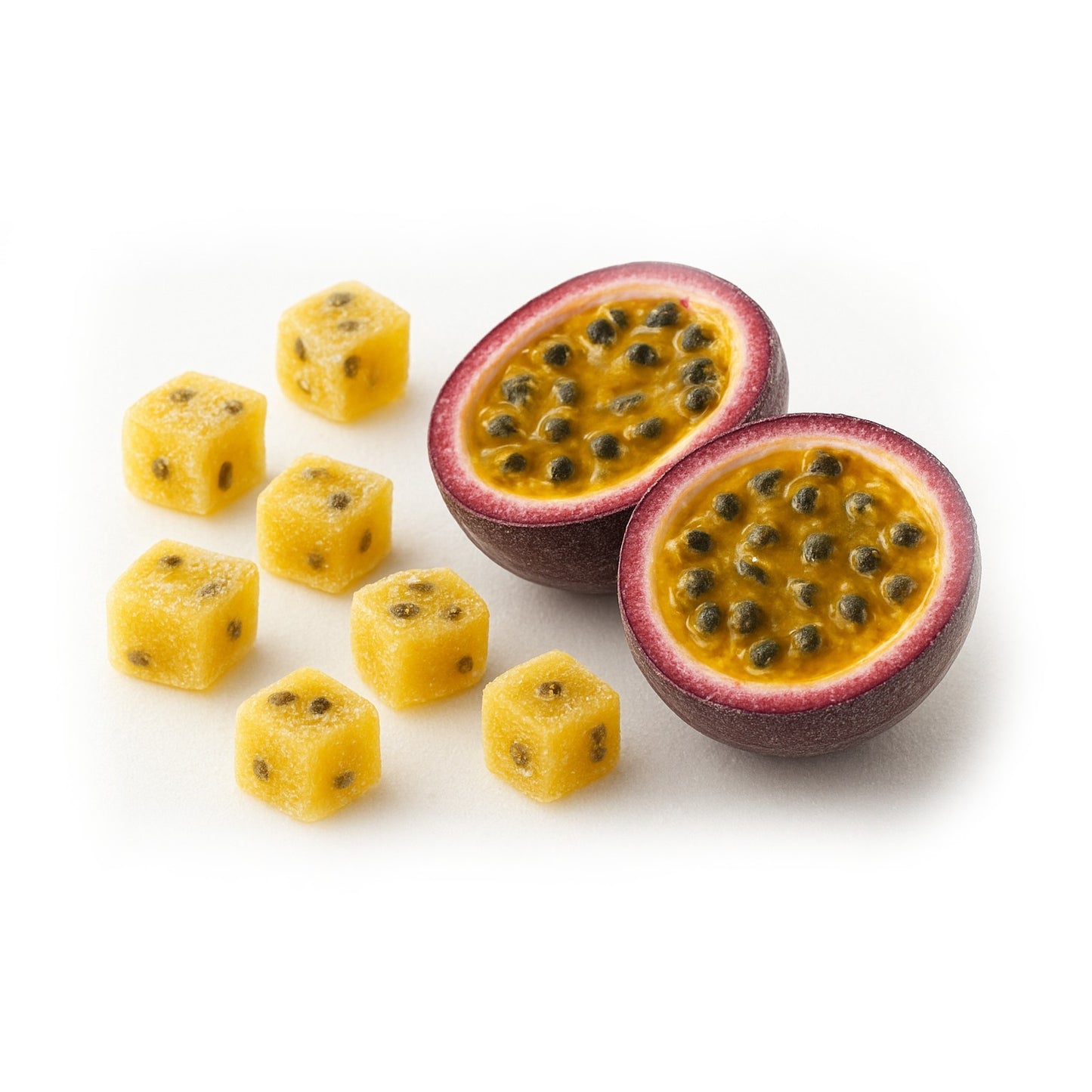 קוביות מחית פסיפלורה קפואה - פריקפוא - פריקפוא