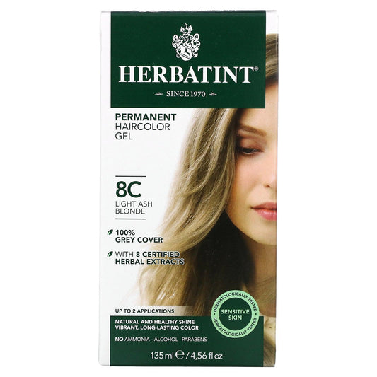 צבע טבעי לשיער גוון בלונד אפרפר בהיר 8C | הרבטינט - Herbatint - פריקפוא