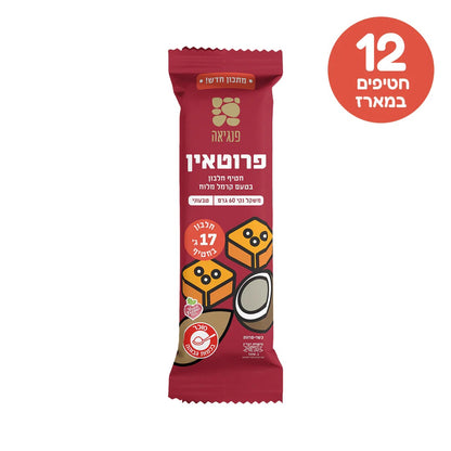 חטיפי חלבון בטעם קרמל מלוח | פנגיאה - Pangaea - פריקפוא