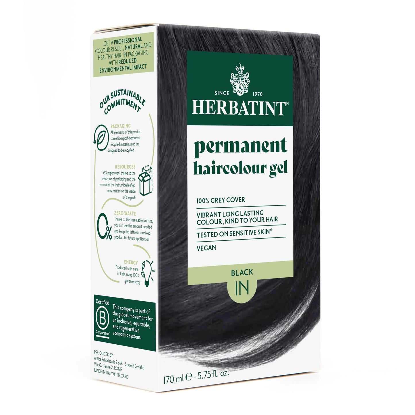 צבע טבעי לשיער גוון שחור 1N | הרבטינט-Herbatint-פריקפוא