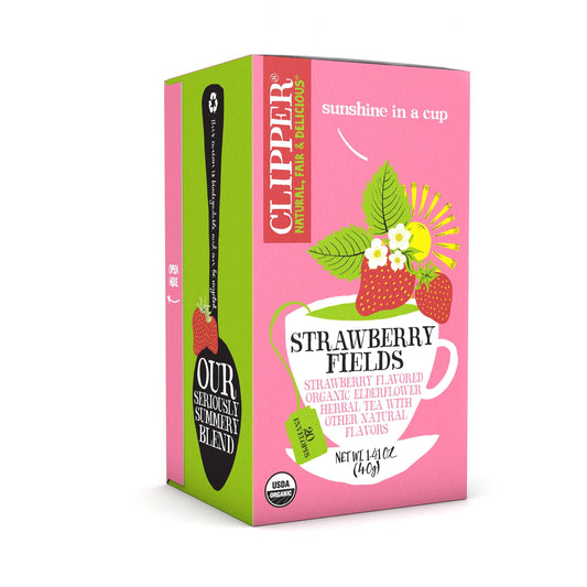 תה צמחי עם תות וסמבוק אורגני | קליפר - Clipper - פריקפוא