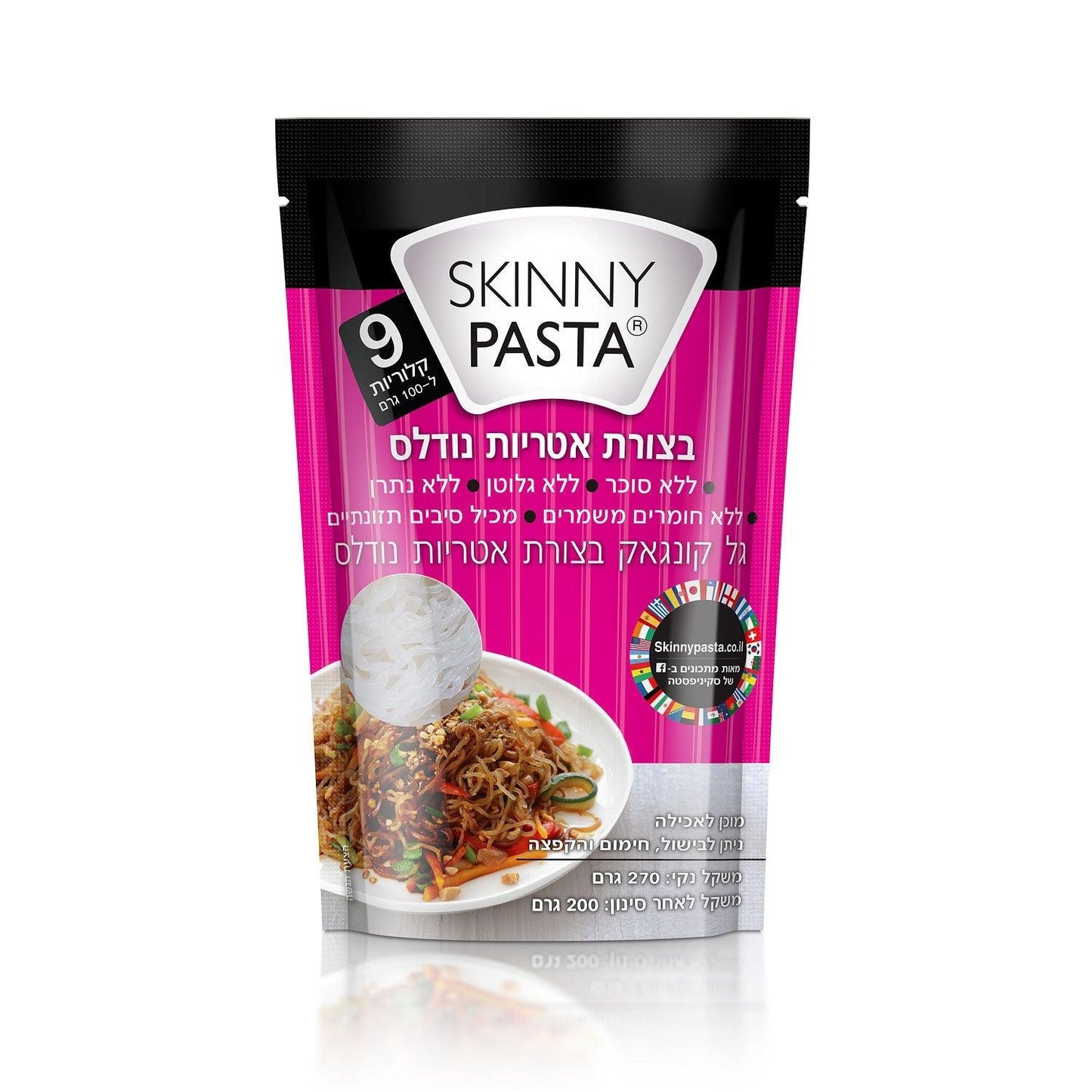 פסטה קונג'אק בצורת נודלס | סקיני פסטה - Skinny Pasta - פריקפוא
