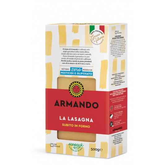 דפי לזניה מסמולינה חיטת דורום Lasagna | ארמנדו - Armando - פריקפוא